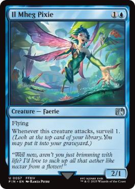 [057]【EN】【FOIL】イル・メグのピクシー族/Il Mheg Pixie【FIN】[U][青]