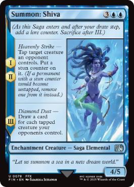 [078]【EN】【FOIL】召喚：シヴァ/Summon: Shiva【FIN】[U][青]
