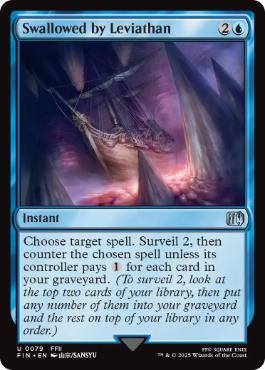 [079]【EN】【FOIL】リバイアサンの腹のなか/Swallowed by Leviathan【FIN】[U][青]