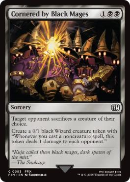[093]【EN】【FOIL】黒魔道士の襲撃/Cornered by Black Mages【FIN】[C][黒]