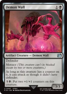 [097]【EN】【FOIL】デモンズウォール/Demon Wall【FIN】[U][黒]