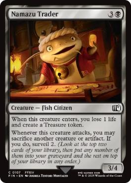 [107]【EN】【FOIL】ナマズオ族の商人/Namazu Trader【FIN】[C][黒]