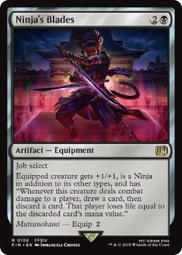 [108]【EN】【FOIL】「忍者」の双剣/Ninja's Blades【FIN】[R][黒]