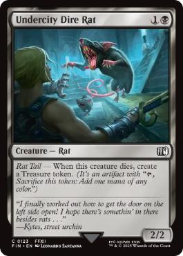[123]【EN】【FOIL】地下水路のウェアラット/Undercity Dire Rat【FIN】[C][黒]