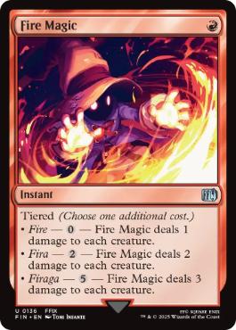 [136]【EN】【FOIL】炎魔法/Fire Magic【FIN】[U][赤]
