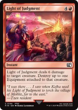 [144]【EN】【FOIL】世界を引き裂く光/Light of Judgment【FIN】[C][赤]