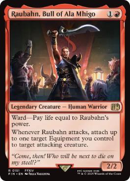 [151]【EN】【FOIL】アラミゴの猛牛、ラウバーン/Raubahn, Bull of Ala Mhigo【FIN】[R][赤]
