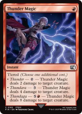 [165]【EN】【FOIL】雷魔法/Thunder Magic【FIN】[C][赤]