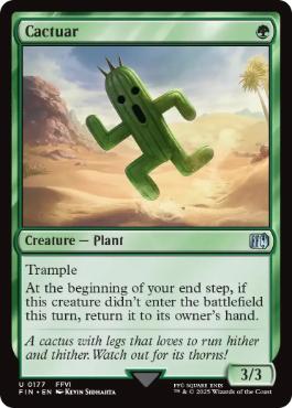 [177]【EN】【FOIL】サボテンダー/Cactuar【FIN】[U][緑]