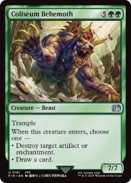 [181]【EN】【FOIL】闘技場のベヒーモス/Coliseum Behemoth【FIN】[U][緑]