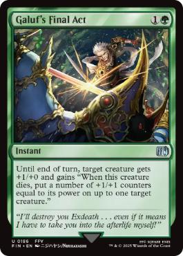 [186]【EN】【FOIL】ガラフの死闘/Galuf's Final Act【FIN】[U][緑]