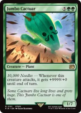 [191]【EN】【FOIL】ジャボテンダー/Jumbo Cactuar【FIN】[R][緑]