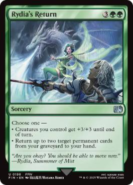 [198]【EN】【FOIL】リディアの帰還/Rydia's Return【FIN】[U][緑]