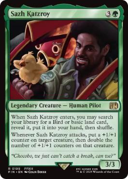 [199]【EN】【FOIL】サッズ・カッツロイ/Sazh Katzroy【FIN】[R][緑]