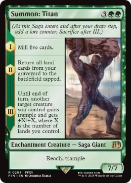 [204]【EN】【FOIL】召喚：タイタン/Summon: Titan【FIN】[R][緑]
