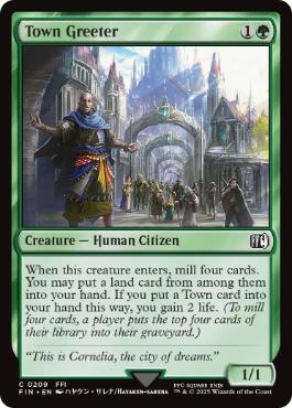 [209]【EN】【FOIL】町の歓迎者/Town Greeter【FIN】[C][緑]