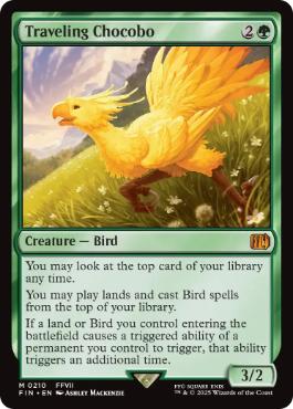 [210]【EN】【FOIL】旅するチョコボ/Traveling Chocobo【FIN】[M][緑]