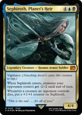 [553]【EN】【FOIL】星の継承者、セフィロス/Sephiroth, Planet's Heir【FIN】[M][多色]