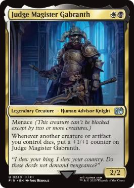 [230]【EN】【FOIL】ジャッジマスター、ガブラス/Judge Magister Gabranth【FIN】[U][多色]
