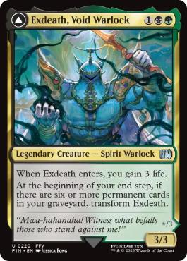 [220]【EN】【FOIL】「無」の暗黒魔道士、エクスデス/Exdeath, Void Warlock【FIN】[U][多色]