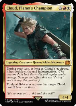 [552]【EN】【FOIL】星の勇者、クラウド/Cloud, Planet's Champion【FIN】[M][多色]