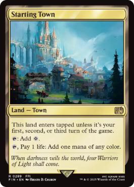 [289]【EN】【FOIL】始まりの町/Starting Town【FIN】[R][土地]