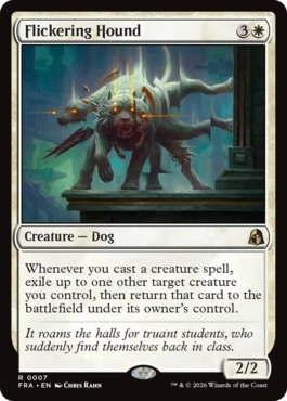 [007]【EN】【FOIL】見え隠れする猟犬/Flickering Hound【FRA】[R][白]