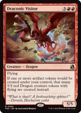 [080]【EN】【FOIL】ドラゴンの訪問者/Draconic Visitor【FRA】[R][赤]