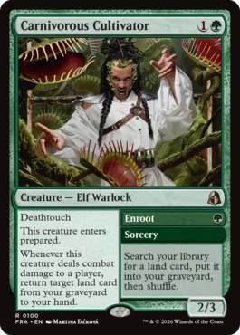 [100]【EN】【FOIL】人喰い植物の耕作者/Carnivorous Cultivator【FRA】[R][緑]