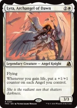 [201]【EN】【FOIL】黎明の大天使、ライラ/Lyra, Archangel of Dawn【FRA】[R][白]