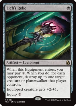 [057]【EN】【FOIL】リッチの秘宝/Lich's Relic【FRA】[R][黒]