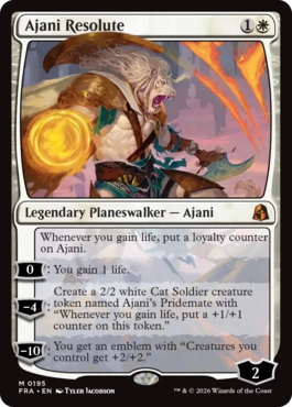 [195]【EN】【FOIL】意志堅固なるアジャニ/Ajani Resolute【FRA】[M][白]
