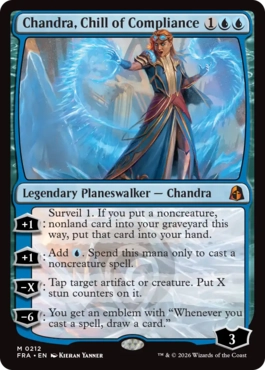 [212]【EN】【FOIL】遵守の冷気、チャンドラ/Chandra, Chill of Compliance【FRA】[M][青]