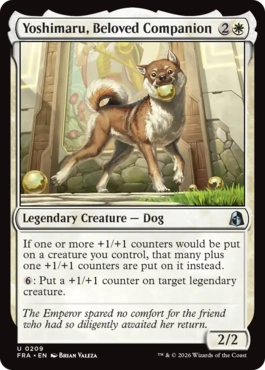 [209]【EN】【FOIL】寵愛受けし友、義丸/Yoshimaru, Beloved Companion【FRA】[U][白]