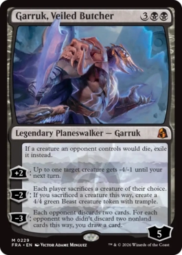 [229]【EN】【FOIL】ヴェール被りの解体者、ガラク/Garruk, Veiled Butcher【FRA】[M][黒]