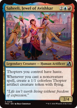 [275]【EN】【FOIL】アヴィシュカーの宝石、サヒーリ/Saheeli, Jewel of Avishkar【FRA】[U][多色]