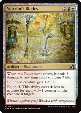[163]【EN】【FOIL】戦士の刃/Warrior's Blades【FRA】[U][多色]