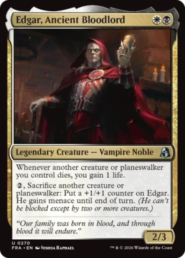 [270]【EN】【FOIL】古の血王、エドガー/Edgar, Ancient Bloodlord【FRA】[U][多色]