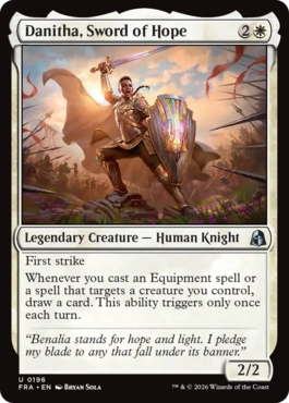 [196]【EN】【FOIL】希望の剣、ダニサ/Danitha, Sword of Hope【FRA】[U][白]