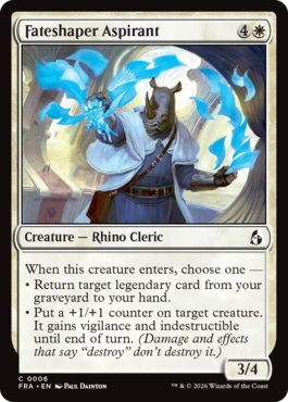 [006]【EN】【FOIL】運命造形師の野心家/Fateshaper Aspirant【FRA】[C][白]