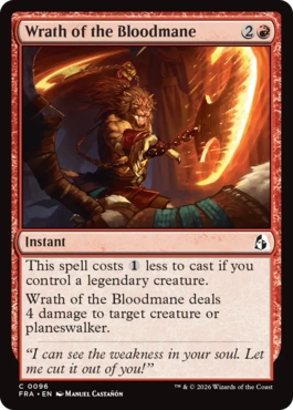 [096]【EN】【FOIL】血のたてがみの怒り/Wrath of the Bloodmane【FRA】[C][赤]