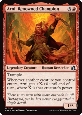 [243]【EN】【FOIL】名高き勇者、アーニ/Arni, Renowned Champion【FRA】[U][赤]