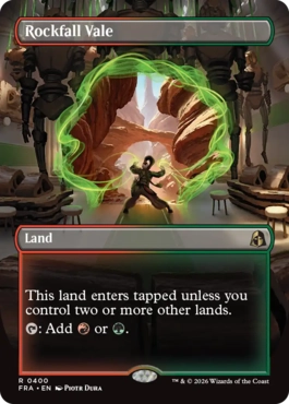 [400]【EN】【FOIL】■ボーダーレス■落石の谷間/Rockfall Vale【FRA】[R][土地]