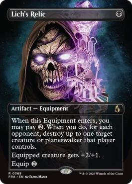 [365]【EN】【FOIL】■ボーダーレス■リッチの秘宝/Lich's Relic【FRA】[R][黒]