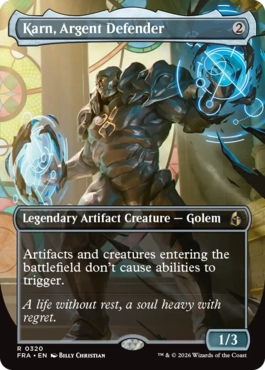 [320]【EN】【FOIL】■ボーダーレス■銀白の防衛者、カーン/Karn, Argent Defender【FRA】[R][茶]