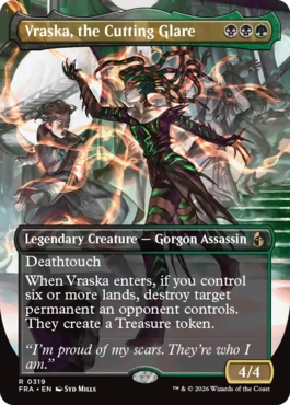 [319]【EN】【FOIL】■ボーダーレス■鋭き一瞥、ヴラスカ/Vraska, the Cutting Glare【FRA】[R][多色]