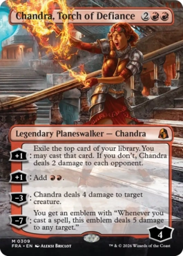 [309]【EN】【FOIL】■ボーダーレス■反逆の先導者、チャンドラ/Chandra, Torch of Defiance【FRA】[M][赤]