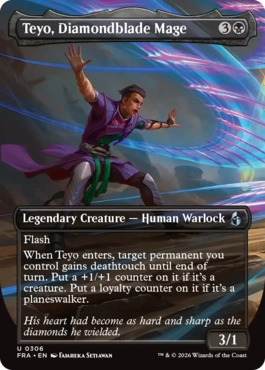 [306]【EN】■ボーダーレス■金剛刃の魔道士、テヨ/Teyo, Diamondblade Mage【FRA】[U][黒]