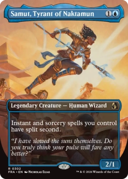 [302]【EN】【FOIL】■ボーダーレス■ナクタムンの専制君主、サムト/Samut, Tyrant of Naktamun【FRA】[R][青]