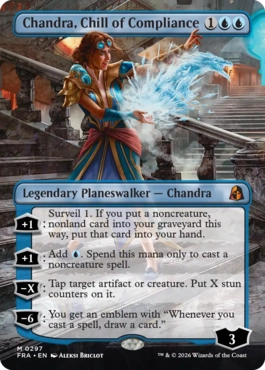 [297]【EN】【FOIL】■ボーダーレス■遵守の冷気、チャンドラ/Chandra, Chill of Compliance【FRA】[M][青]